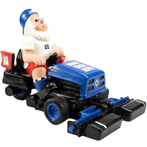 Hamburger SV HSV Gartenzwerg Rasenmäher - Fußball-Fanshop, origineller Gartenzwerg im HSV-Design, bringt Fußballfeeling in deinen Garten!