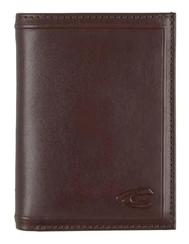 camel active Wood Card Wallet, Braun - Hochformat Herren Kreditkartenetui aus hochwertigem Leder mit RFID-Schutz, 6 Kartenfächern und elegantem Design für stilvolle Aufbewahrung.