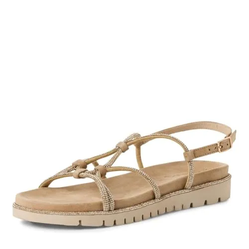 Tamaris Damen Sandale Glam in Beige (Größe 38 EU) in gold von Tamaris