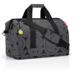 REISENTHEL® Reisetasche allrounder L smiley grey - Tasche für Reisen, mit fröhlichem Smiley-Design und 30 Litern Stauraum. Ideal für Wochenendtrips, ausgestattet mit praktischen Innensteckfächern und gepolsterten Tragegriffen für optimalen Tragekomfort.