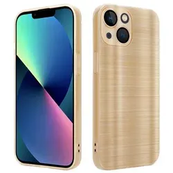 Cadorabo Hülle für Apple iPhone 14 Schutz Hülle in Gold Handyhülle TPU Silikon Etui Case