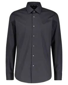 BOSS Herren Hemd H-JOE-KENT-C1-214 Regular Fit Langarm 40 - Elegantes Business-Hemd aus feinem Baumwoll-Popeline mit Stretch für optimalen Tragekomfort. Perfekt für die gepflegte Herren-Garderobe.