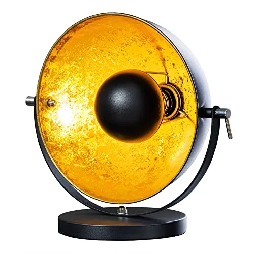 Riess-Ambiente Tischleuchte STUDIO 40cm schwarz/gold - Nachttischleuchte im modernen Industrial-Design, flexibel verstellbar für individuelle Beleuchtung und mit edler Goldoptik für gemütliche Atmosphäre.