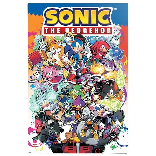 REINDERS Poster, Sonic The Hedgehog - sonic comic characters, Kinderzimmer, Poster, Wanddeko, Room Decor, 150 gr. glänzend Bilderdruckpapier, Mehrfarbig, 91,5x61cm