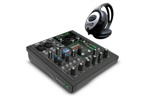 MACKIE Mackie Mischpult ProFX6v3+ Analogmixer mit Kopfhörer Digitales Aufnahmegerät (Vorteils-Set mit Kopfhörer)