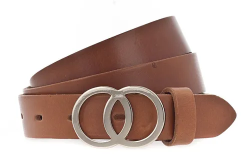Vanzetti Ledergürtel mit Dornschließe in Braun 95 - Damen-Gürtel aus hochwertigem Leder in cognac, mit eleganter Dornschließe und einer Breite von 2,5 cm – ideal für jeden Anlass.