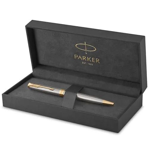 Parker Sonnet Kugelschreiber – Edelstahl mit Goldzierteilen in gold von Parker