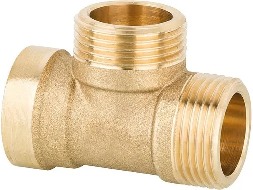 T-Stück Messing IG15  1/2'  AG x DN20  3/4'  AG x DN25  3/4'  AG flachdichtend P
