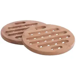 Zeller Bamboo Topfuntersetzer 25268 , Maße: Ø 20 x 1,5 cm, natur
