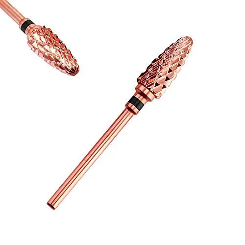 Corintian Nagelfräser Aufsatz Hartmetall Flame Bit Fein-Extra Grob für die Maniküre, Pediküre von Gelnägel, Acrylnägel Zubehör als Hornhaut-Fräser und Nagelhaut-Entferner (Extra Grob)