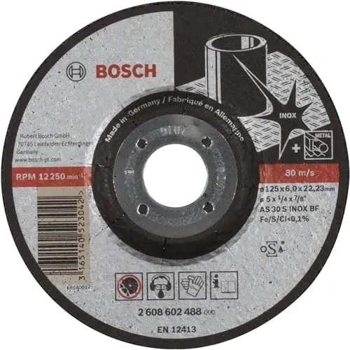 Bosch Accessories 2608602488 Schruppscheibe gekröpft Durchmesser 125 mm Bohrungs-Ø 22.23 mm Metall, Edelstahl 1 St.