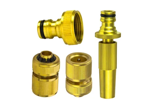Stabilo Sanitär Schlauchadapter Gartenschlauch System Anschluss-Set 3/4 Zoll Messing Sprühdüse