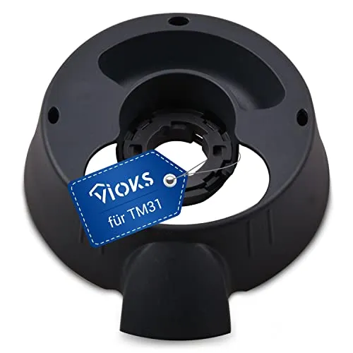 VIOKS Alternativ Behälterunterteil kompatibel mit Thеrmomix TM31 | Mixtopffuss, Kunststoff, Hitzebeständig, für Mixtopf Küchenmaschine