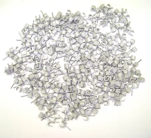 500x Nagelschellen Iso-Schelle mit Nagel Kabelschelle grau Ø11-15 mm Kopp K13