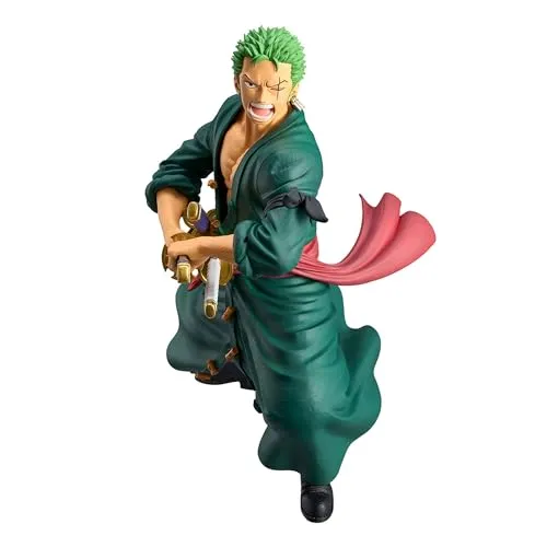 Banpresto BP89379P Roronoa Zoro Actionfigur - Actionfigur aus PVC, 22 cm, handgefertigt und ideal für One Piece-Fans. Lieferung in versiegelter Verpackung mit Basisständer. Perfekt für Sammler und Anime-Liebhaber!