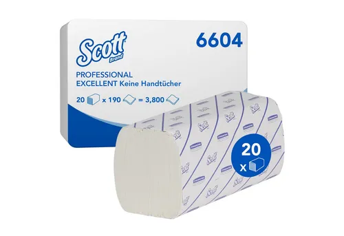 Scott 6604 EXCELLENT Papierhandtücher - 3800 Blatt - Haushaltspapier, extra saugfähig und ideal für den täglichen Gebrauch in Küche und Bad.