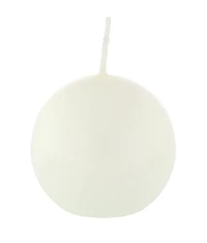 Kugelkerzen Elfenbein, Ø 50 mm, 16 Stück, dt. Kerzen in RAL Kerzenqualität, Kein rußen und Tropfen