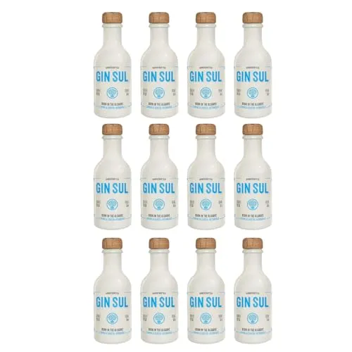 Gin Sul – 12 x 5 cl Hamburger handcrafted Premium Dry Gin 43% Vol. Aromen von Wacholder & Zitronen aus Portugal