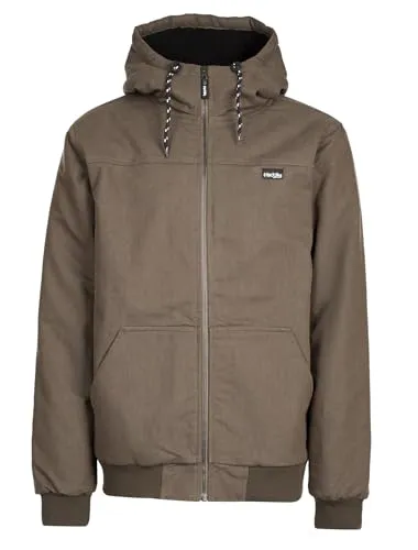 IRIEDAILY Herren Jacket DOCK36 SWING - Regular Fit in Black Olive - Funktionsjacke aus schwerer Canvas Qualität, mit durchgehendem Messing Reißverschluss und veganen Materialien für einen nachhaltigen Look.
