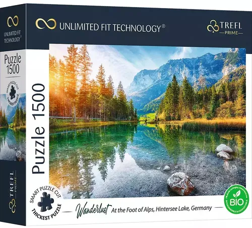 Puzzle 1500 elementów. U podnóża Alp, Jezioro Hintersee, Niemcy Tr 5900511261936