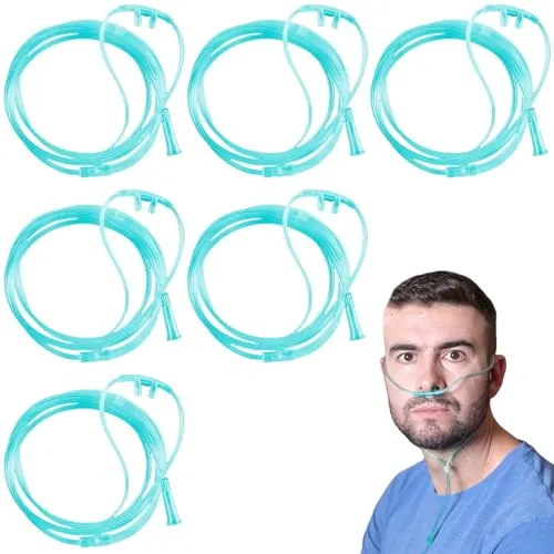 Stück Sauerstoffbrille Nasenbrille: 5 m Nasenbrille für Sauerstoffgerät, Nasenbrilles Sauerstoffschlauch, Nasenbrilles Sauerstoffbrille mit O2-Schlauch für Sauerstoffgerät Atemtherapie 6