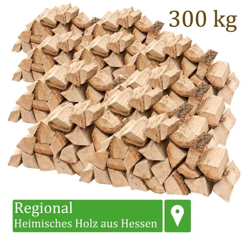Flameup Kaminholz Eiche 25 cm, 300 kg - Hochwertiges, luftkammergetrocknetes Eichenholz für Kamin, Ofen oder Grill. Sofort einsatzbereit mit einer Restfeuchte von weniger als 18%. Ideal für gemütliche Abende im Freien oder am Kamin.