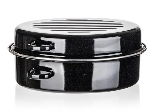 Produktbild BANQUET CULINARIA Schwarzer ovaler Emaille-Topf 38 cm 2 Stück, 2 Stück