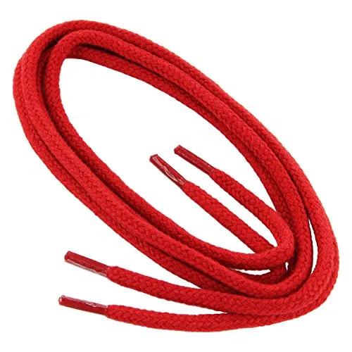 Collonil 1 Paar Schnürsenkel Kordel - rund - dick - Ø 3 mm Längen (120 cm, rot)