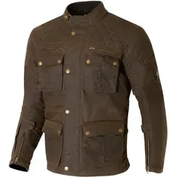 Merlin Edale II Motorrad Textiljacke, braun, Größe S für Männer - Robuste Motorradjacke aus gewachster Baumwolle mit wasser- und atmungsaktiver Membran. Ideal für jede Wetterlage, bietet Komfort und Schutz auf jeder Fahrt.