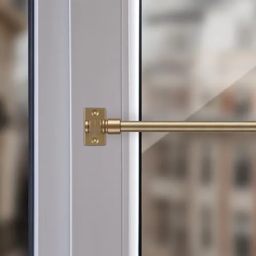 Cafehausstange (Mattgold / 125-225cm), Gardinenstange 50 bis 225 cm Länge ausziehbar, in vielen Farben, für Bistrogardinen, leichte Vorhänge