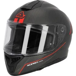 Acerbis Tarmak Integralhelm - Schwarz/Grau/Rot - 3XL - Motorradhelm mit integrierter Sonnenblende und ECE-Zulassung, ideal für sicheres Fahren und hohen Tragekomfort.