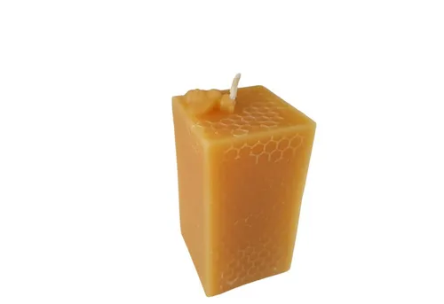Bienenwachskerze Wabenkerze Muster 7,5 cm - Kerze aus Bienenwachs