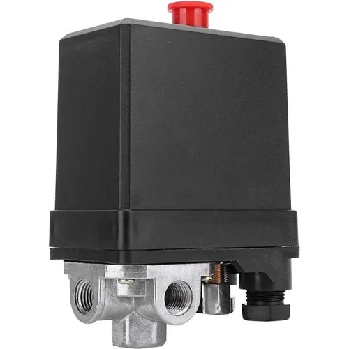 Stanley Druckschalter mit 4 Anschlüssen - Kompressor Zubehör - Luftkompressoren-Zubehör mit zuverlässiger Druckregelung für präzise Steuerung und langlebiger Konstruktion, ideal für kompakte Installationen.