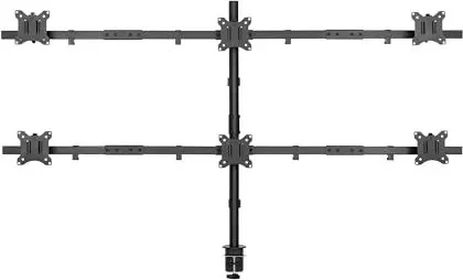 equip Befestigungskit für 6 Monitore - Zubehör für die Montage von bis zu 6 Monitoren, ideal für ergonomische Arbeitsplatzgestaltung mit stabiler Tischmontage und vielseitiger Kompatibilität.