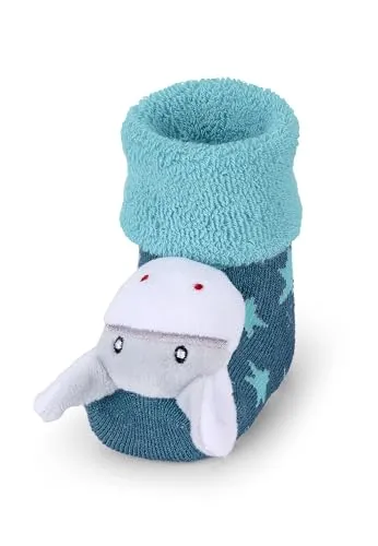 Sterntaler Jungen Baby Rasselsocken Esel Strumpfwaren, Mittelblau, 16 EU