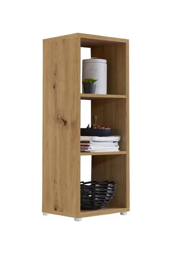 BMG Möbel Standregal NIZZA - Vielseitiges Aktenregal mit 3 Fächern - Standregal in Artisan Eiche Dekor, ideal als Raumteiler oder zur Aufbewahrung. Hergestellt in Deutschland, bietet es robuste Qualität und stilvolles Design für jeden Wohnraum.