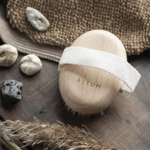 Badebürste ALTUM natur L11cm Holzbürste mit Naturborsten Strandhaus Bad Hamptons