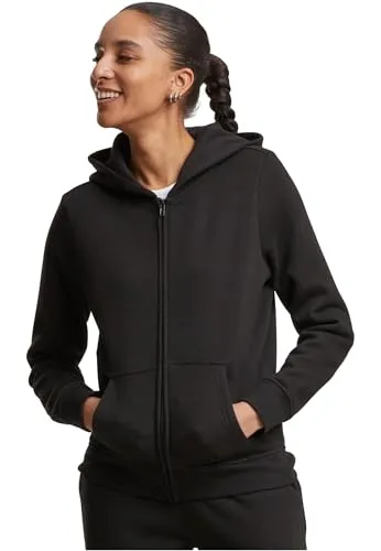 Urban Classics Ladies Basic Essential Zip Hoody Black, XS