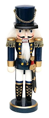 Dekohelden24 Nussknacker Soldat in Blau, 35 cm in blau von Dekohelden24