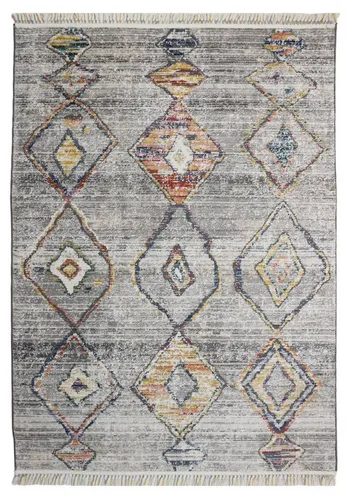 Mozato Teppich Venlo - Modernes Design - Der Mozato Teppich Venlo überzeugt mit marokkanischem Flair und weicher Hoch-Tief-Struktur. Ideal für Wohnzimmer, Schlafzimmer oder Flur, schafft er eine einladende Atmosphäre und ist aus robustem 100% PP Frise gefertigt.