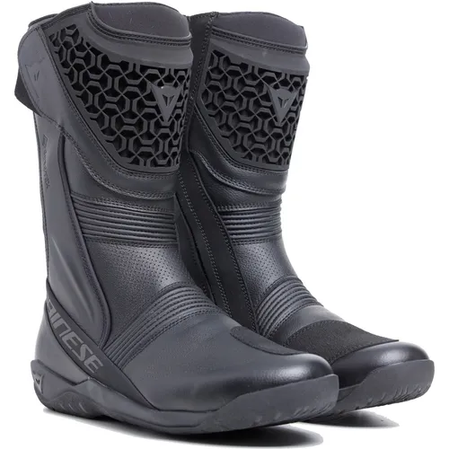 Dainese Fulcrum 3 Gore-Tex Motorradstiefel Schwarz 40 - Hochwertige Motorradstiefel aus Rindsleder mit Gore-Tex® für 4 Jahreszeiten. Ideal für lange Touren bei jedem Wetter, mit hervorragendem Komfort und Grip dank der Groundtrax®-Sohle.