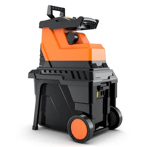 DOVAMAN Gartenhäcksler 2800 W Bürstenlosem Motor 45 mm Aststärke Elektrisch 50L Robuste Auffangbox