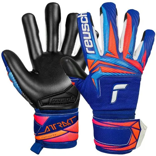 REUSCH Herren Torwarthandschuhe Attrakt Infinity Evolution NC - Die REUSCH Attrakt Infinity Evolution NC Torwarthandschuhe bieten hervorragenden Grip und Abriebfestigkeit. Ideal für alle Spielfelder, mit präzisem Ballgefühl und hohem Tragekomfort für ambitionierte Torhüter.