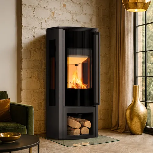 Kratki Freistehender Ofen KOZA AB ENYO R VIEW RECESS