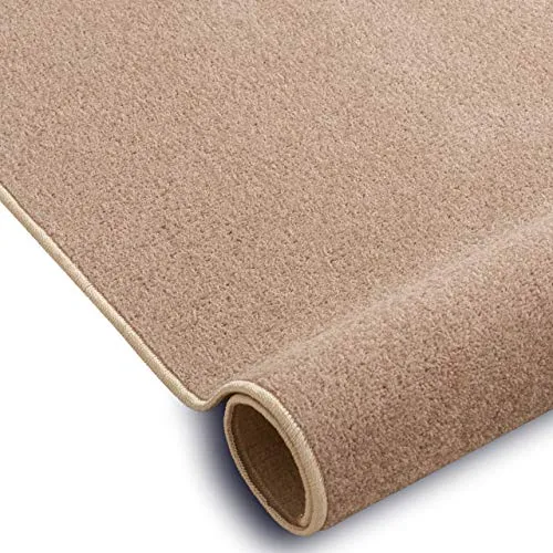rugsx Einfarbiger Teppich Eton für Zimmer, Wohnzimmer, Schlafzimmer, Teppichboden Auslegware, beige, Verschiedene Größen, 300x500 cm