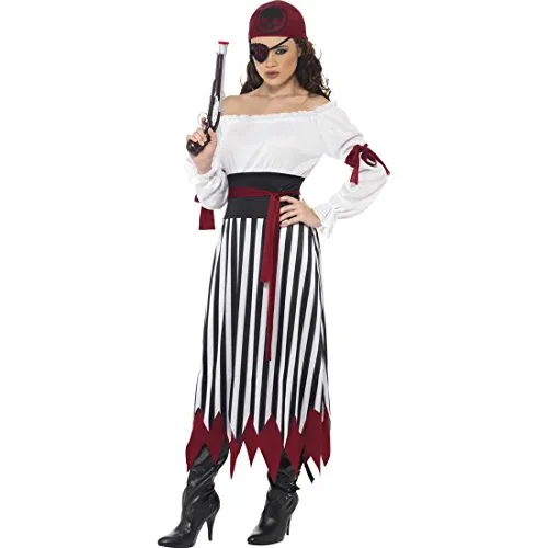 NET TOYS Piratin Kostüm Piratenbraut Kleid M 40/42 Piratenkostüm Damen Piraten Kleid Piratenkleid Piratin Kostümierung