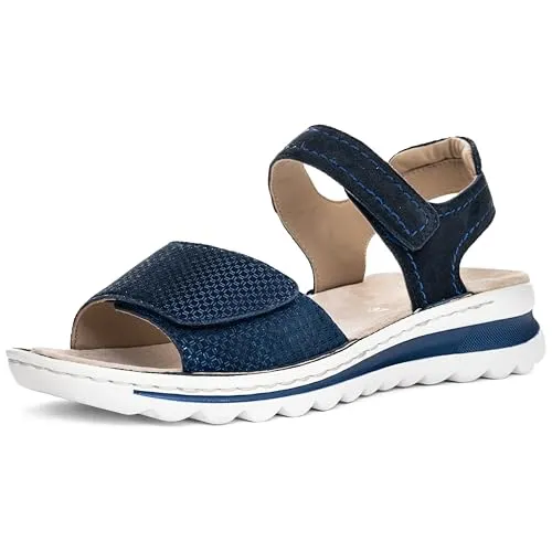ara Damen Tampa Sandale - Bequeme Wanderschuhe in Blau, 42 EU - Wanderschuhe mit High Soft-Technologie für optimalen Komfort und Unterstützung bei jedem Schritt.