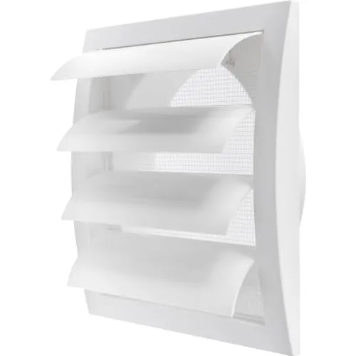Ø150mm 190x190 mm Lüftungsgitter mit integriertem Schädlingsschutz, stabil, Lüftungsgitter, HVAC Lüftungsschlitzabdeckung (Ø150mm, Weiß)