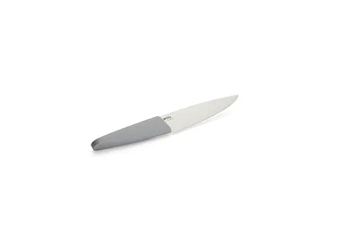 Woll – Cutting Edge Kochmesser kompakt 16 cm – Universelles Küchenmesser aus deutschem Edelstahl DIN 1.4116 – ergonomischer Griff grau – Scharfes Kochmesser für Fleisch, Fisch & Gemüse