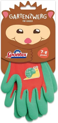 SPONTEX Gartenhandschuhe Gartenzwerg für Kinder (7-8 Jahre)